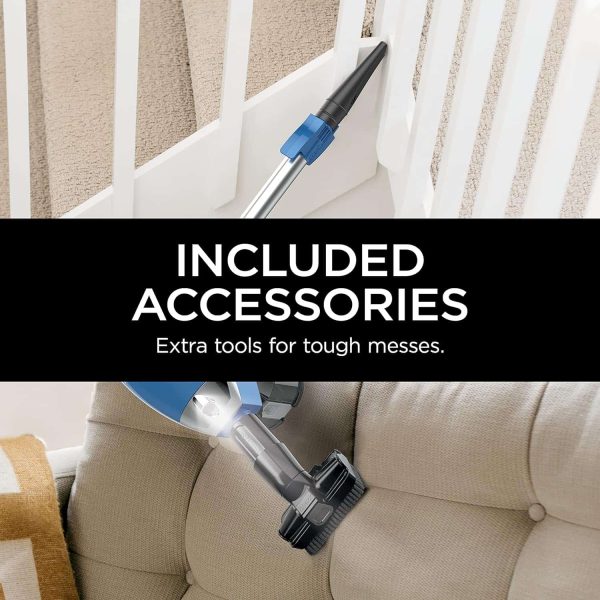 HV343AMZ Rocket Corded Stick Vacuum, Crevice Upholstery Tools, Blue/Silver - Image 9