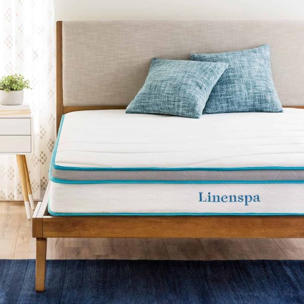 Linenspa 8 Inch Memory Foam and Spring Hybrid Mattress   Full Size