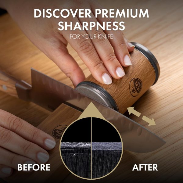 HORL 2 Walnut Rolling Knife Sharpener Engineered in Germany for Straight Edge - Image 3