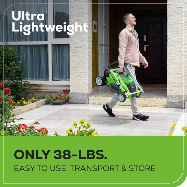 40V 16  Cordless (Push) Lawn Mower (75+ Compatible Tools), 4.0Ah Battery and Charger Included - Image 10