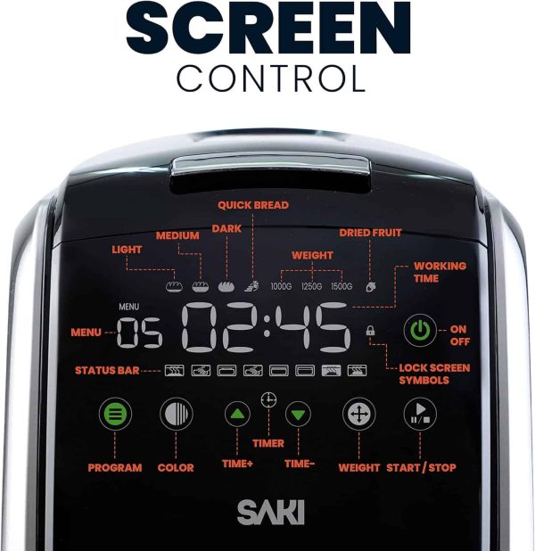 SAKI 3 LB Large Bread Maker Machine, 12-in-1 Programmable Large Bread Machine - Image 7