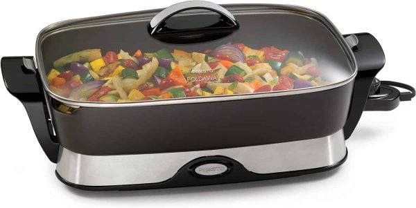 06857 16-inch Electric Foldaway Skillet, Black - Image 2