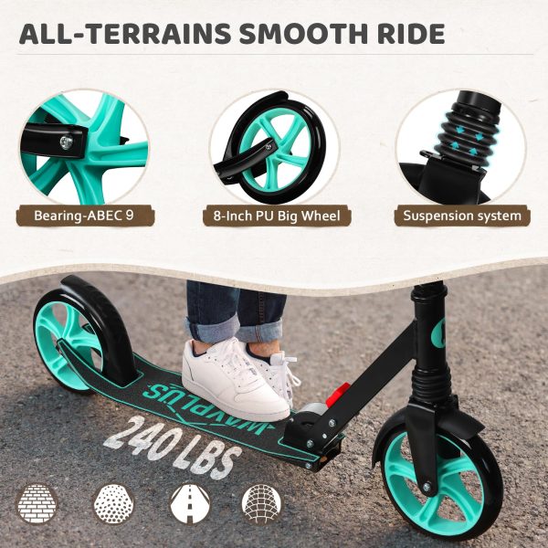 WAYPLUS Kick Scooter for Ages 6+,Kid, Teens   Adults. Max Load 240 LBS. Foldable, Lightweight - Image 5