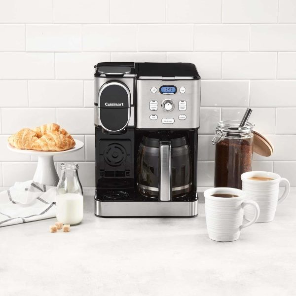 Coffee Maker, 12-Cup Glass Carafe, Automatic Hot   Iced Coffee Maker, Single Server Brewer, Stainless Steel, SS-16 - Image 2
