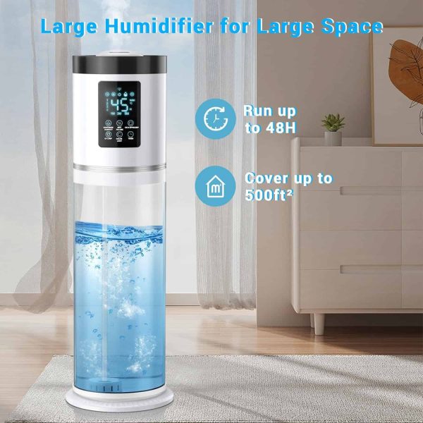 Hiswelle Humidifiers for Bedroom Large Room with Clear Tank, 7-Color Ambient Light, 8L 2.1Gal 36dB Ultrasonic Cool Mist Humidifiers - Image 5