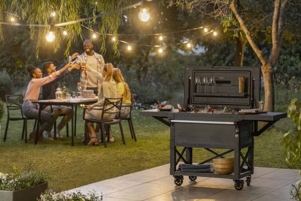 Keter 89.8 Quarts Wheeled Serving Station/Cart , Gray/Light Gray - Image 3