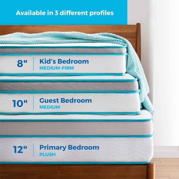 Linenspa 8 Inch Memory Foam and Spring Hybrid Mattress   Full Size - Image 5