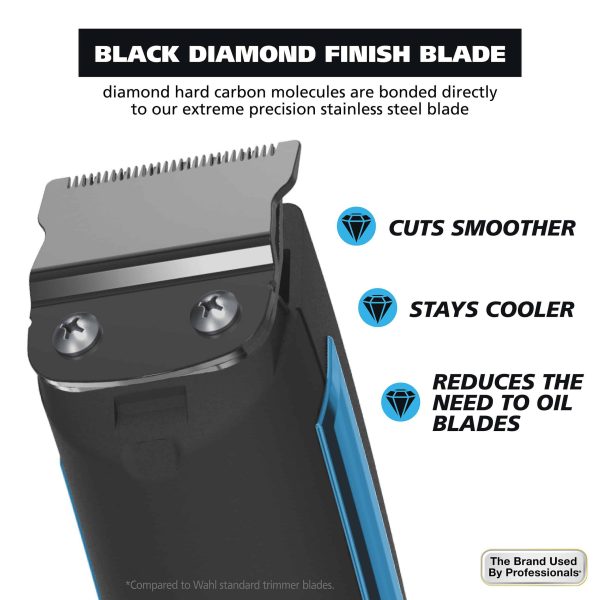 Wahl Diamond Edge Lithium-Ion Cordless Beard Trimmer Kit, Men, 12pc, Black   9886-600 - Image 2