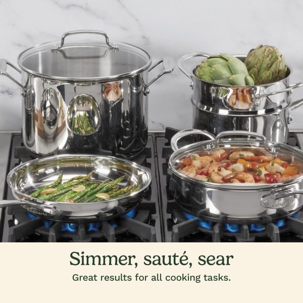 11-Piece Cookware Set, Chef s Classic Stainless Steel Collection 77-11G - Image 4