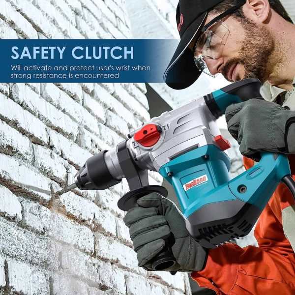 ENEACRO 1-1/4 Inch SDS-Plus 13 Amp Heavy Duty Rotary Hammer Drill - Image 6