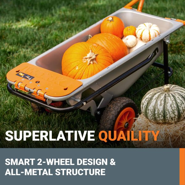 Worx WG050 8-in-1 Aerocart Garden Cart/Wheelbarrow Heavy Duty/Dolly - Image 9