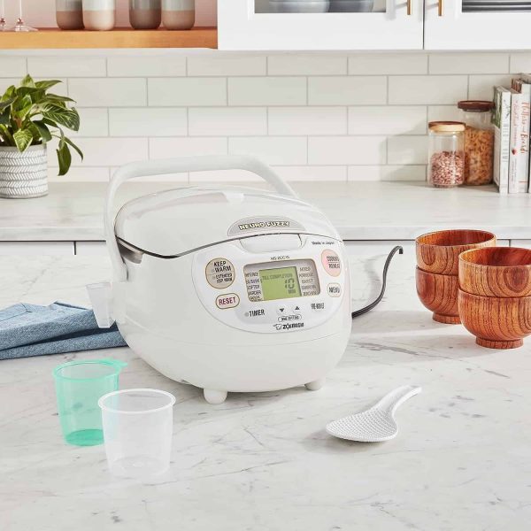 Zojirushi NS-ZCC10 Neuro Fuzzy Cooker, 5.5-Cup uncooked rice / 1L, White - Image 5