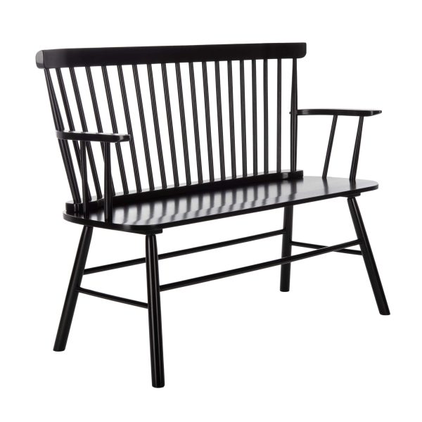 Homes Collection Addison Spindle Back Black Bench - Image 12