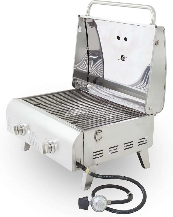 Grills 75275 Stainless Steel Two-Burner Portable Grill - Image 4