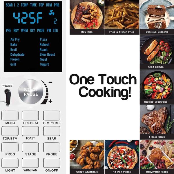 NUWAVE Bravo Air Fryer Oven, 12-in-1, 30QT XL Large Capacity Digital Countertop Convection Oven, silver - Image 5