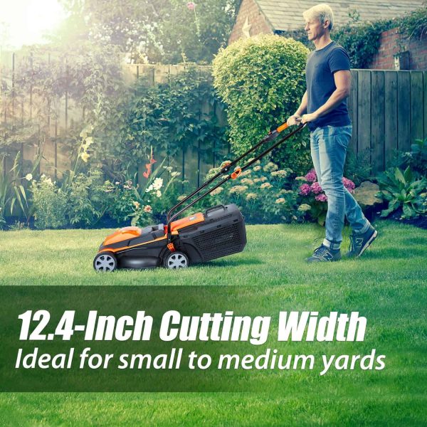 LawnMaster CLM2413A Cordless 13-Inch Lawn Mower 24V Max with 2X4.0Ah Battery and a Charger - Image 2