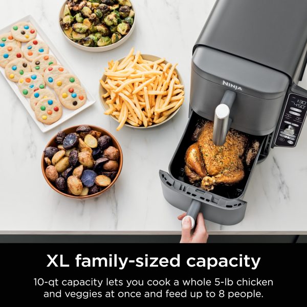 SL401 DoubleStack XL 2-Basket Air Fryer, DoubleStack Technology Cooks 4 Foods at Once, Compact Design, Grey - Image 12
