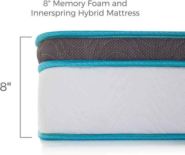 Linenspa 8 Inch Memory Foam and Spring Hybrid Mattress   Full Size - Image 9
