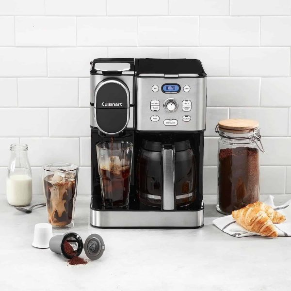 Coffee Maker, 12-Cup Glass Carafe, Automatic Hot   Iced Coffee Maker, Single Server Brewer, Stainless Steel, SS-16 - Image 3