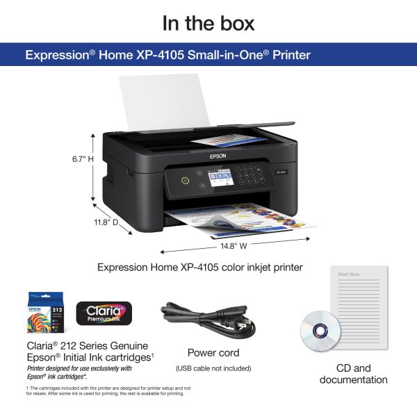 Expression Home XP-4105  Wireless All-in-One Color Inkjet Printer WiFi - Image 3