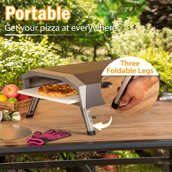 Sophia   William Portable 13  Gas Pizza Oven with Set of Pizza Baking Tools for Outdoor Camping - Image 2