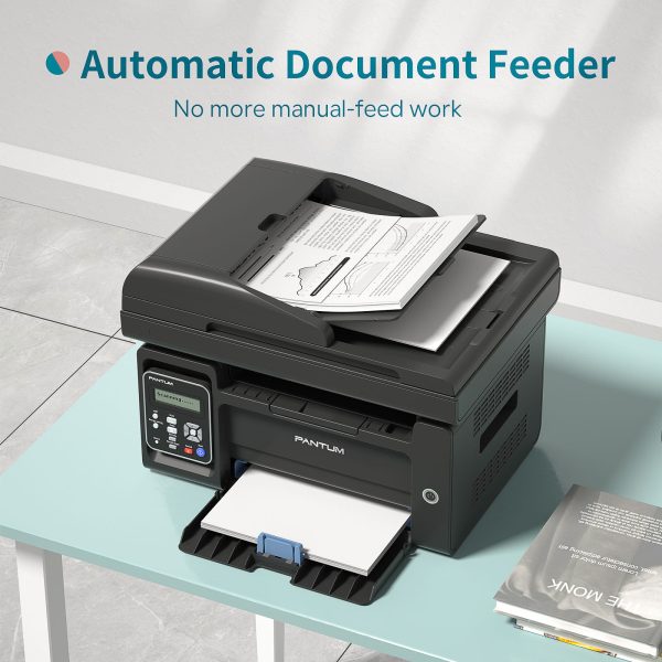 PANTUM M6552NW All-in-One Wireless Monochrome Laser Printer, Copier, Scanner with 35-Sheet ADF, Black and White, Mobile Printing - Image 6