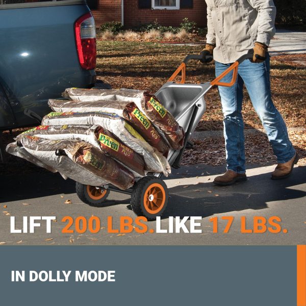 Worx WG050 8-in-1 Aerocart Garden Cart/Wheelbarrow Heavy Duty/Dolly - Image 12