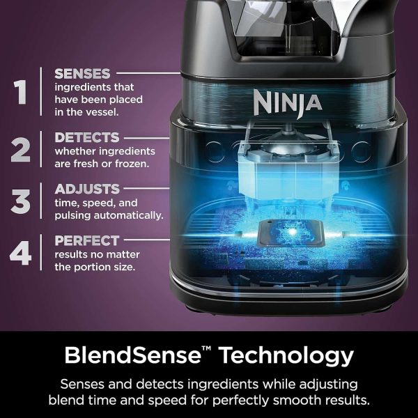 TB401 Detect Kitchen System Power Blender + Processor Pro, BlendSense Technology, Blender, Chopping   Smoothies, Black - Image 15