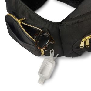 Tushbaby   Safety-Certified Hip Seat Baby Carrier   Mom’s Choice Award Winner, Seen on Shark Tank (Carrier, Black/Gold)