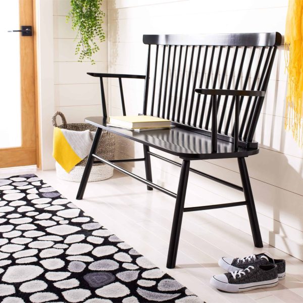 Homes Collection Addison Spindle Back Black Bench - Image 13