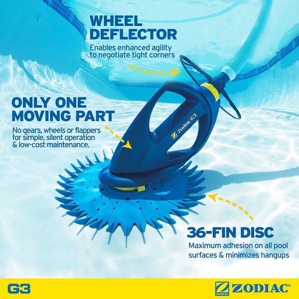 Zodiac W03000 G3 Automatic Suction-Side Pool Cleaner Vacuum for In-ground Pools - Image 4