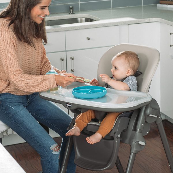 Polly Space-Saving Fold Easy Clean Highchair   Taupe (Beige) - Image 6