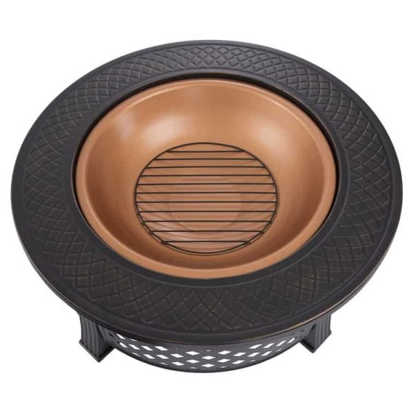Adriana 20.5  H x 32  W Steel Wood Burning Outdoor Fire Pit - Image 6