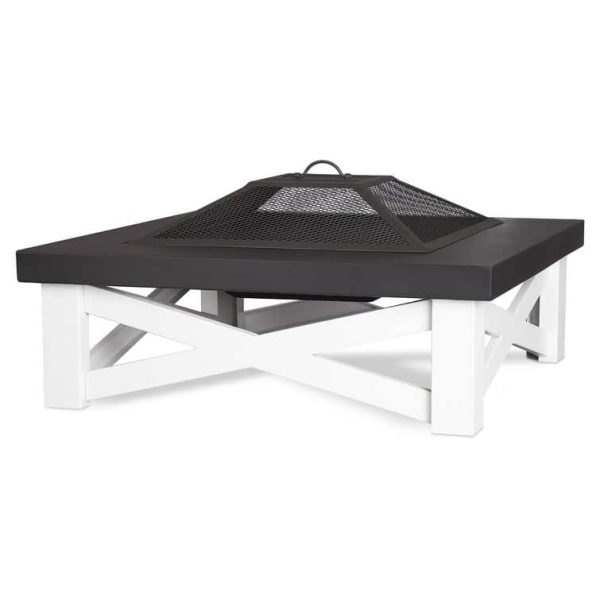 Austin 15.5  H x 33.63  W Steel Wood Burning Outdoor Fire Pit with Lid - Image 3