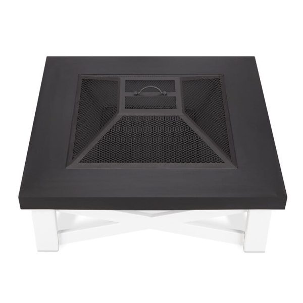 Austin 15.5  H x 33.63  W Steel Wood Burning Outdoor Fire Pit with Lid - Image 4