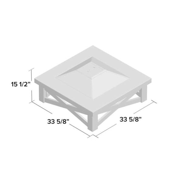 Austin 15.5  H x 33.63  W Steel Wood Burning Outdoor Fire Pit with Lid - Image 8