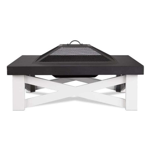 Austin 15.5  H x 33.63  W Steel Wood Burning Outdoor Fire Pit with Lid - Image 2