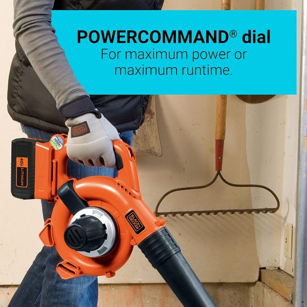 40V MAX Cordless Blower, Hard Surface Sweeper, Variable Speed Up To 120 MPH, Tool Only (LSW36B) - Image 3
