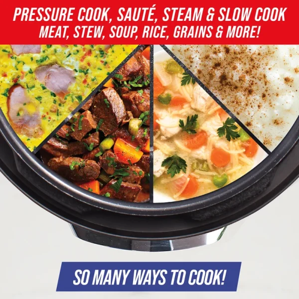 CC004430-001 6QT Ceramic Nonstick 16-in-1 Pressure Cooker, Slow Cooker and More - Image 4