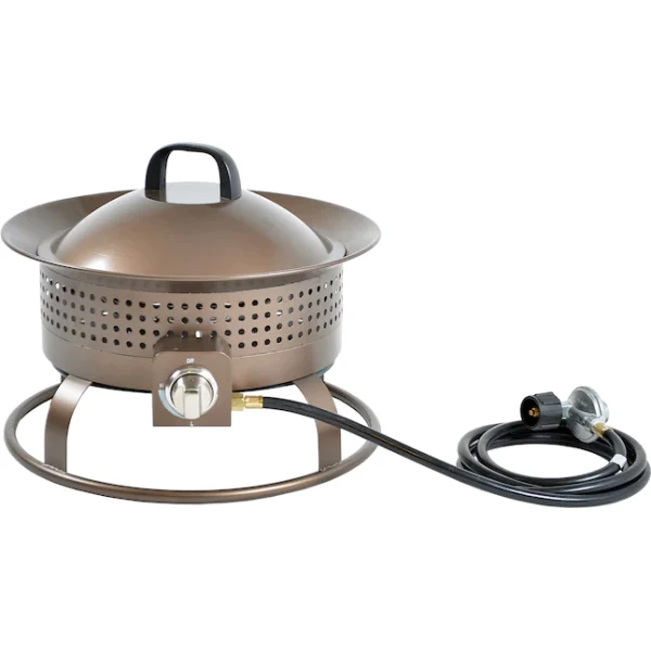Bond  Bond Signature 18.5-in W 54000-BTU Bronze Portable Steel Propane Gas Fire Pit - Image 3