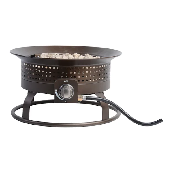 Bond  Bond Signature 18.5-in W 54000-BTU Bronze Portable Steel Propane Gas Fire Pit - Image 4