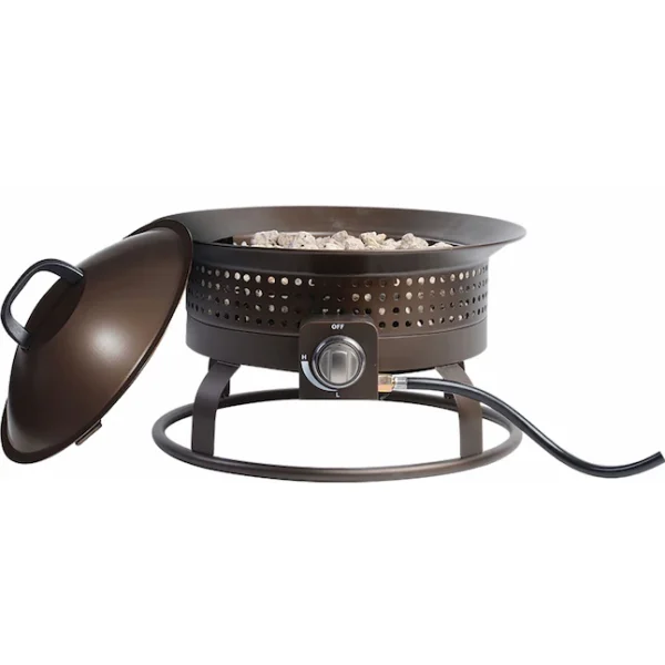 Bond  Bond Signature 18.5-in W 54000-BTU Bronze Portable Steel Propane Gas Fire Pit - Image 5