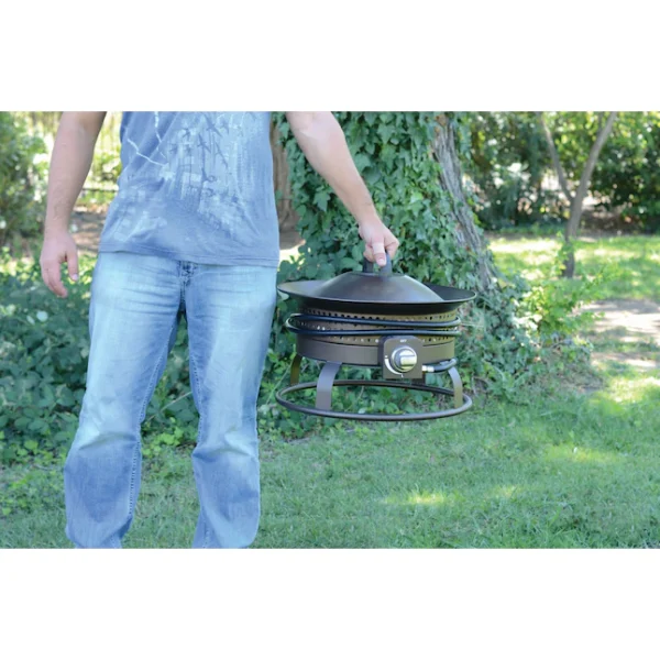 Bond  Bond Signature 18.5-in W 54000-BTU Bronze Portable Steel Propane Gas Fire Pit - Image 7