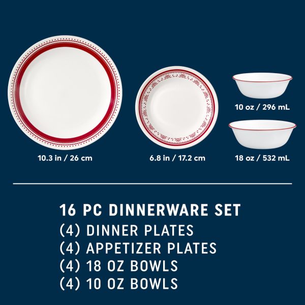 Corelle? Sadie 16-piece Dinnerware Set, Service for 4 - Image 6