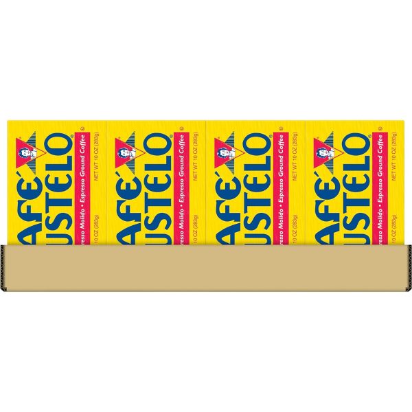 Café Bustelo Espresso Dark Roast Ground Coffee Brick, 10 Ounce (Pack of 12)
