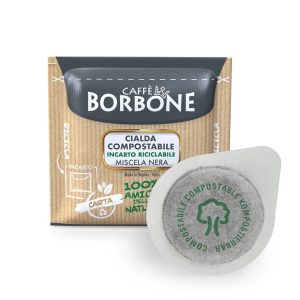 Caffe Borbone 150 Single Served Espresso Coffee Pods, Black Blend with Intensed and Marked Flavour, Roasted and Freshly Packaged in Italy ( Miscela Nera, Intensed and Marked Flavour)