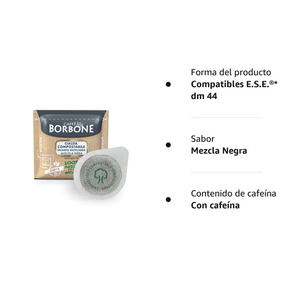 Caffe Borbone 150 Single Served Espresso Coffee Pods, Black Blend with Intensed and Marked Flavour, Roasted and Freshly Packaged in Italy ( Miscela Nera, Intensed and Marked Flavour) - Image 7
