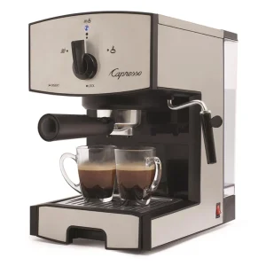 117.05 Stainless Steel Pump Espresso and Cappuccino Machine EC50, Black/Stainless