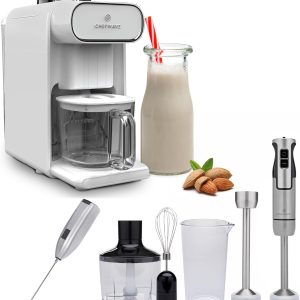 ChefWave Milkmade Non-Dairy Milk Maker with Intermix Hand Blender   Milk Frother (3 Items)