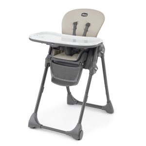 Polly Space-Saving Fold Easy Clean Highchair   Taupe (Beige)